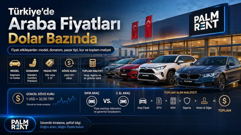 Türkiye’de Araba Fiyatı Dolar Bazında Ne Kadar?
